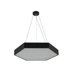 Світлодіодний підвісний світильник Luxel шестигранний 800 мм 80W 4000K IP20 чорний (CSCL07-80B)
