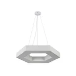 Світлодіодний підвісний світильник Luxel шестигранне кільце 800 мм 48W 4000K IP20 білий (CSCL09-48W)