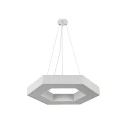 Світлодіодний підвісний світильник Luxel шестигранне кільце 600 мм 38W 4000K IP20 білий (CSCL08-38W)