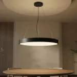 Світлодіодний підвісний світильник Luxel круглий Ø600 мм 48W 4000K IP20 чорний (CSCL01-48B)