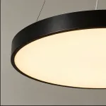 Світлодіодний підвісний світильник Luxel круглий Ø600 мм 48W 4000K IP20 чорний (CSCL01-48B)