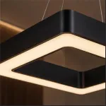 Світлодіодний підвісний світильник Luxel квадратний 800×800 мм 48W 4000K IP20 чорний (CSCL06-48B)