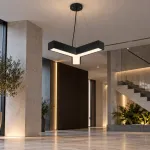 Світлодіодний підвісний світильник Luxel Y-подібний 800 мм 48W 4000K IP20 чорний (CSCL10-48B)
