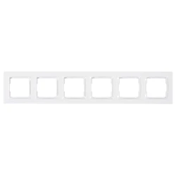 Рамка 6-я горизонтальная Luxel JAZZ (9026) белая