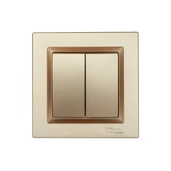 Выключатель двойной Luxel JAZZ (9603) Бронзовый