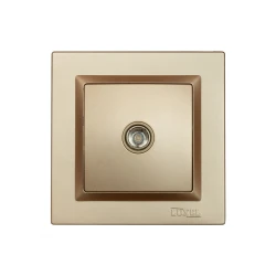 Розетка телевизионная Luxel JAZZ (9609) Бронзовая