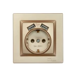 Розетка із заземленням та двома usb портами 2,1A Luxel JAZZ (9630) Бронзова