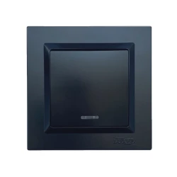 Выключатель с подсветкой Luxel JAZZ (9105) Черный