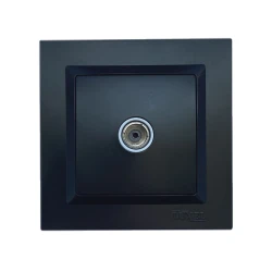 Розетка телевизионная Luxel JAZZ (9109) Черная