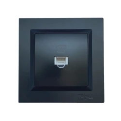 Розетка телефонная Luxel JAZZ (9110) Черная