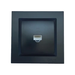Компьютерная розетка Luxel JAZZ (9127) Черная