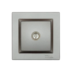 Розетка телевизионная Luxel JAZZ (9709) Графитовая