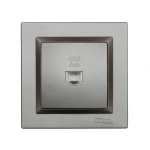 Розетка телефонная Luxel JAZZ (9710) Графитовая
