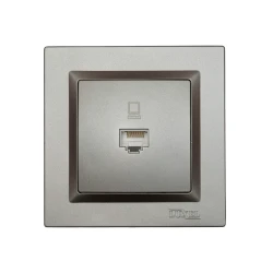Компьютерная розетка Luxel JAZZ (9727) Графитовая