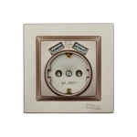 Розетка із заземленням та двома usb портами 2,1A Luxel JAZZ (9230) Теракотова