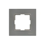 Рамка одинарная стеклянная горизонтальная JAZZ graphite pearl (0721) Графитовая