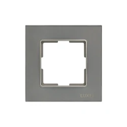 Рамка одинарная стеклянная горизонтальная JAZZ graphite pearl (0721) Графитовая