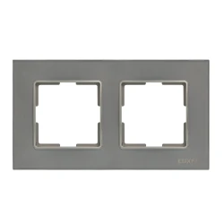 Рамка двойная стеклянная горизонтальная JAZZ graphite pearl (0722) Графитовая