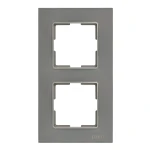 Рамка двойная стеклянная вертикальная JAZZ graphite pearl (0727) Графитовая