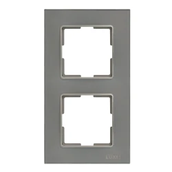 Рамка двойная стеклянная вертикальная JAZZ graphite pearl (0727) Графитовая