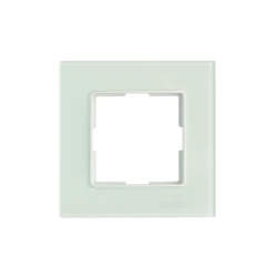 Рамка одинарная стеклянная горизонтальная JAZZ apple white (0021) белая