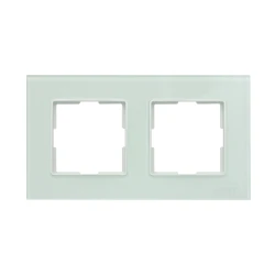 Рамка двойная стеклянная горизонтальная JAZZ apple white (0022) белая