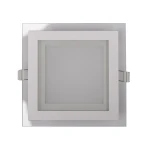 LED-панель Luxel зі скляним декором 160х160х30мм 175-260V 12W (DLSG-12N 12W) 