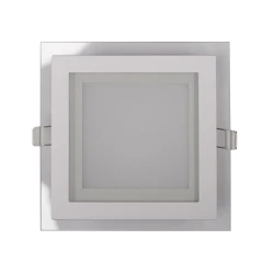 LED-панель Luxel зі скляним декором 160х160х30мм 175-260V 12W (DLSG-12N 12W) 