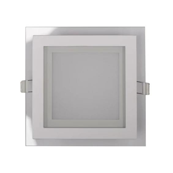 LED-панель Luxel зі скляним декором 160х160х30мм 175-260V 12W (DLSG-12N 12W) 