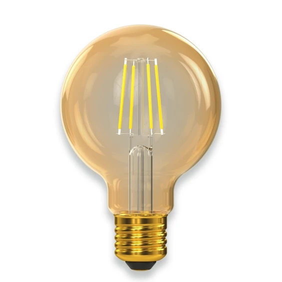 Філаментна світлодіодна лампа Luxel 077-HG 5W G80 E27 2500K (077-HG) Gold