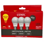 Світлодіодна лампа Luxel A60 10W E27 набір 3 штуки (ECO 060-MP 10W)