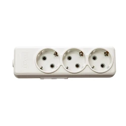 Колодка Luxel AURA 3 розетки с заземлением (7331A)