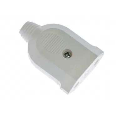 Штепсель Luxel плоский белый, (10061)