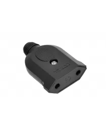 Штепсель Luxel черный плоский (11061)