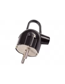 Вилка Luxel с заземлением угловая с кольцом (1111)