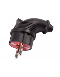 Вилка Luxel каучуковая с заземлением угловая (1129)