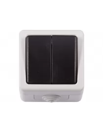 Блок подвійний вимикач Luxel DEBUT (6503)