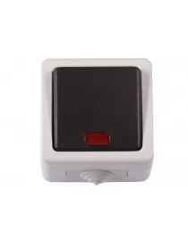 Блок вимикач з підсвічуванням Luxel DEBUT (6505)