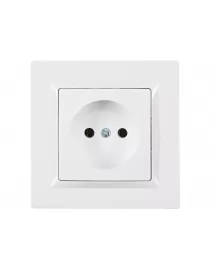 Розетка одинарная Luxel JAZZ (9001) белая