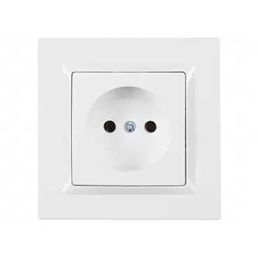 Розетка одинарная Luxel JAZZ (9001) белая