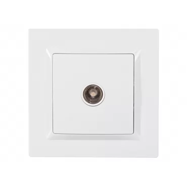 Розетка телевизионная Luxel JAZZ (9009) белая