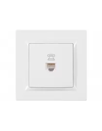 Розетка телефонна Luxel JAZZ (9010) біла