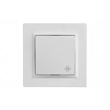 Выключатель перекрестный одноклавишный JAZZ (9021) белый