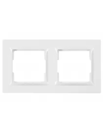 Рамка 2-а горизонтальна Luxel JAZZ (9022) біла 