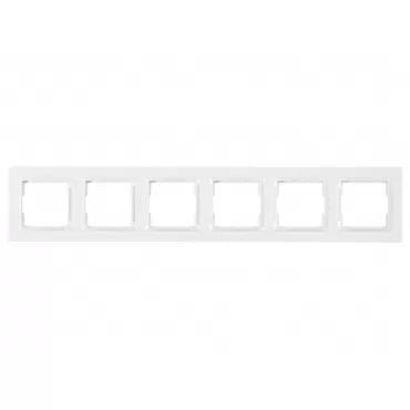 Рамка 6-я горизонтальная Luxel JAZZ (9026) белая