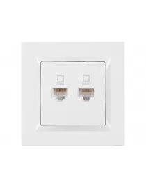 Комп'ютерна розетка подвійна JAZZ (9028) білий