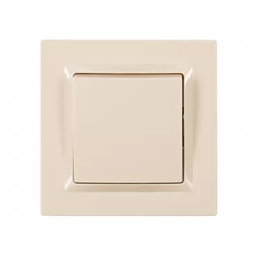 Выключатель одинарный Luxel JAZZ (9302) кремовый