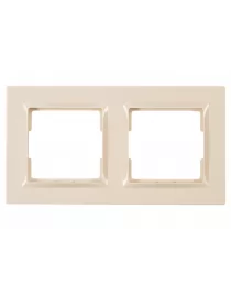 Рамка 2-а горизонтальна Luxel JAZZ (9322) кремова