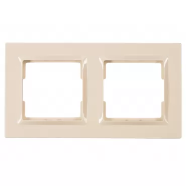 Рамка 2-я горизонтальная Luxel JAZZ (9322) кремовая