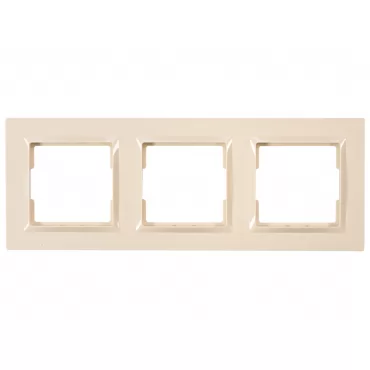 Рамка 3-я горизонтальная Luxel JAZZ (9323) кремовая